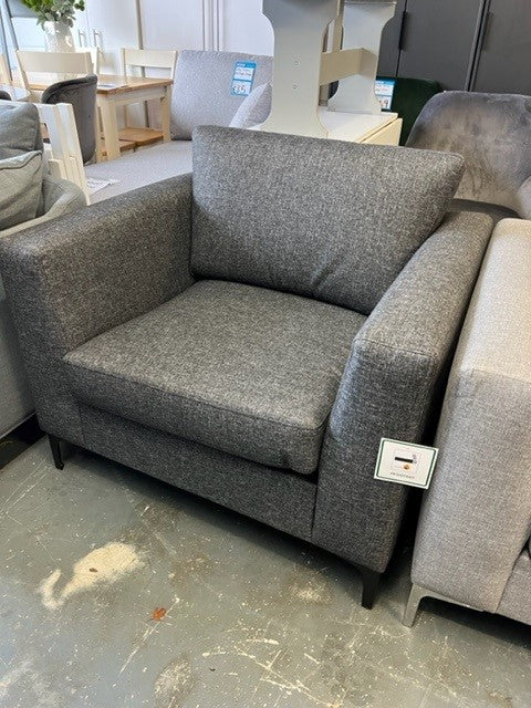 Shea Grey Fabric Armchair