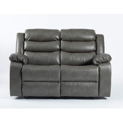 Aire Grey Leather 2 Seater Recliner