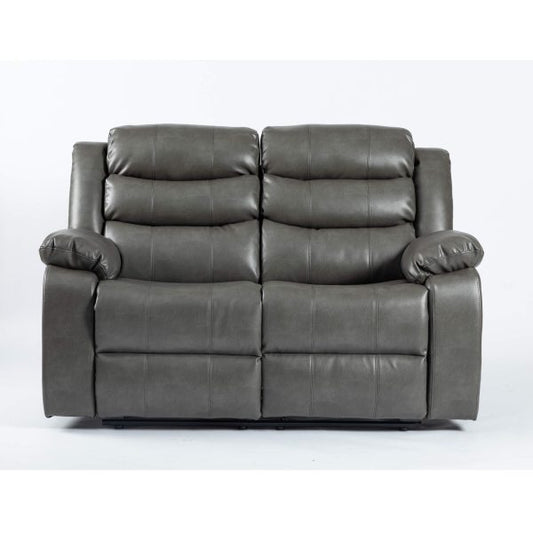 Aire Grey Leather 2 Seater Recliner