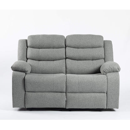 Storm Light Grey Fabric 2 Seater Recliner