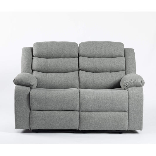 Storm Light Grey Fabric 2 Seater Recliner