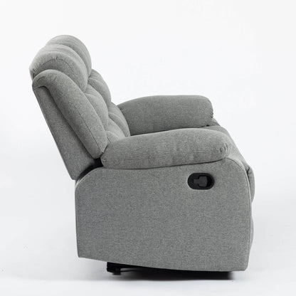 Storm Light Grey Fabric 2 Seater Recliner