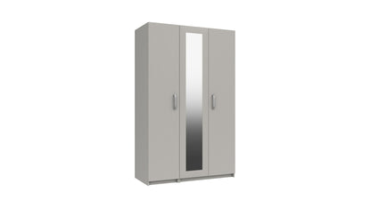 Arran 3 Door Wardrobe With Mirror LIGHT GREY