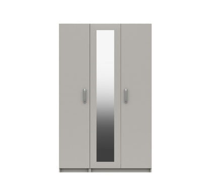 Arran 3 Door Wardrobe With Mirror LIGHT GREY