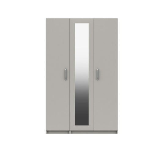 Arran 3 Door Wardrobe With Mirror LIGHT GREY