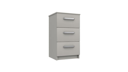 Arran 3 Drawer Bedside LIGHT GREY