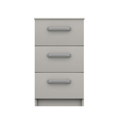 Arran 3 Drawer Bedside LIGHT GREY