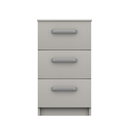 Arran 3 Drawer Bedside LIGHT GREY