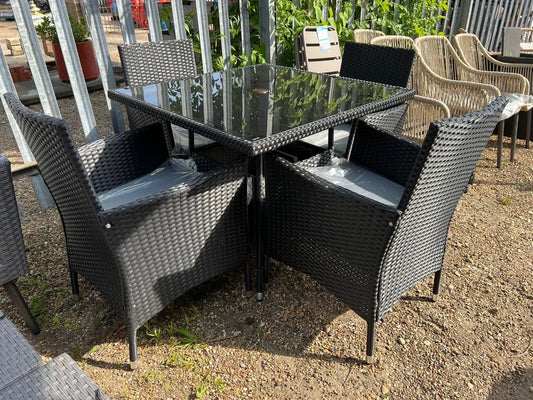 Rattan Square Table With 4 Chairs