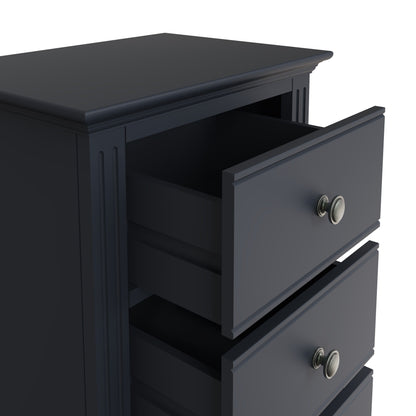 BP 5 Drawer Narrow Chest Midnight Grey