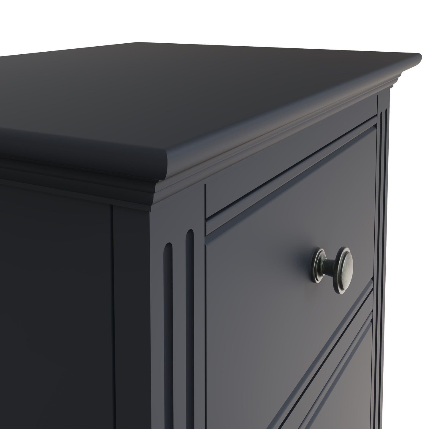 BP 5 Drawer Narrow Chest Midnight Grey