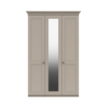 Canterbury 3 Door Wardrobe With Mirror FIRED EARTH