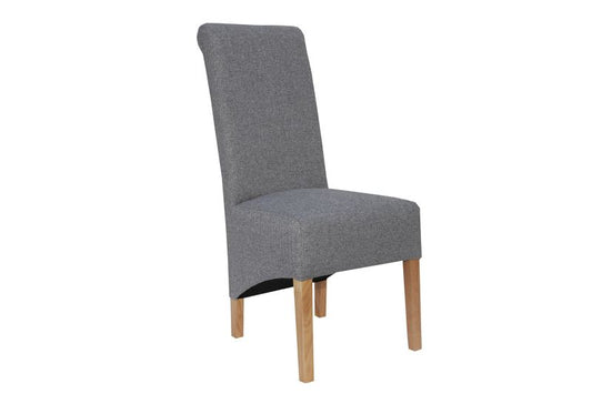 Light Grey Scroll Back Dining Chair PAIRS