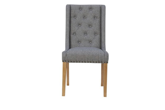 Light Grey Buttoned Back Dining Chair PAIRS