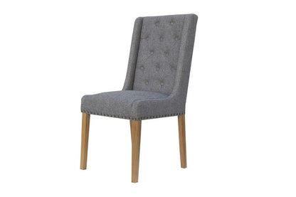 Light Grey Buttoned Back Dining Chair PAIRS