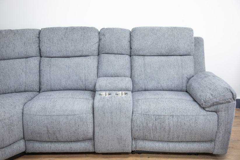 Cove Grey Fabric Large Corner Reclining Sofa