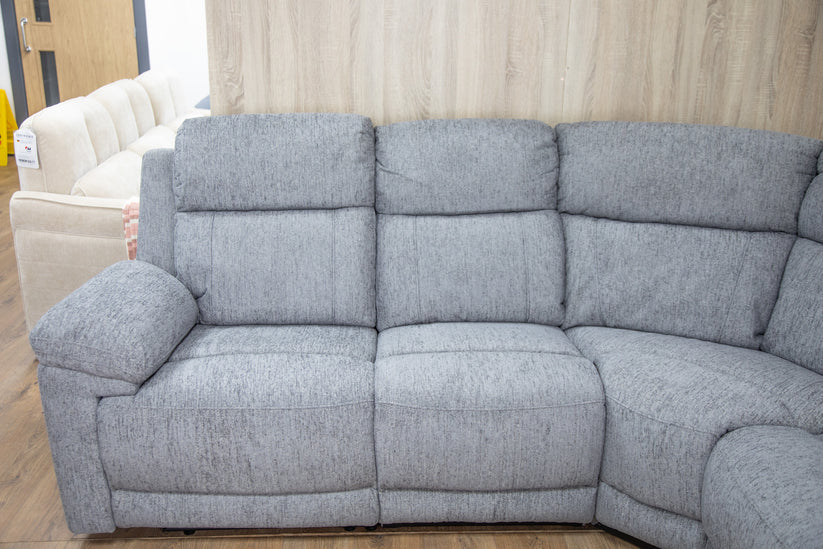 Cove Grey Fabric Large Corner Reclining Sofa