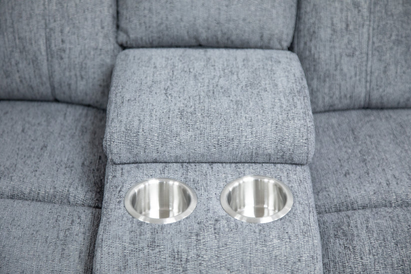 Cove Grey Fabric Large Corner Reclining Sofa