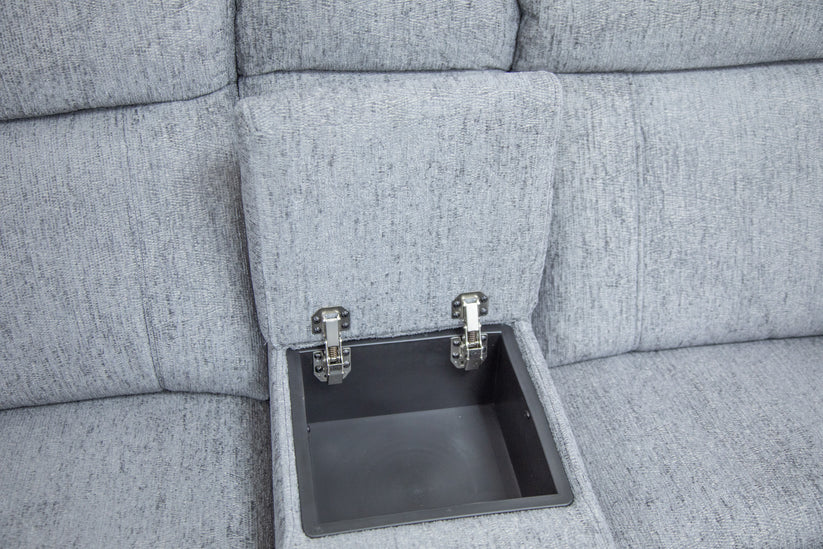 Cove Grey Fabric Large Corner Reclining Sofa
