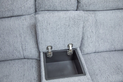 Cove Grey Fabric Large Corner Reclining Sofa