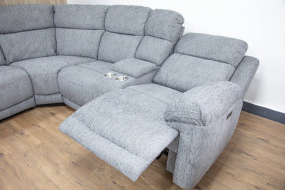 Cove Grey Fabric Large Corner Reclining Sofa