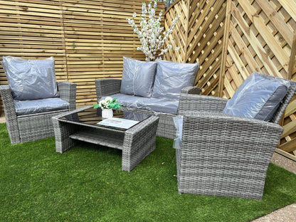 EDF 009 Mixed Grey Rattan 4 Seater Sofa Lounge Set