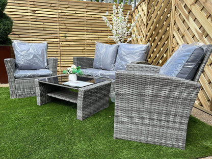 EDF 009 Mixed Grey Rattan 4 Seater Sofa Lounge Set