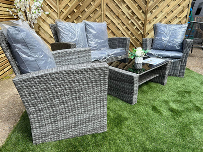 EDF 009 Mixed Grey Rattan 4 Seater Sofa Lounge Set