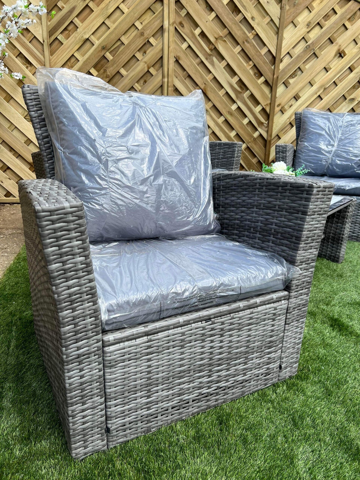 EDF 009 Mixed Grey Rattan 4 Seater Sofa Lounge Set