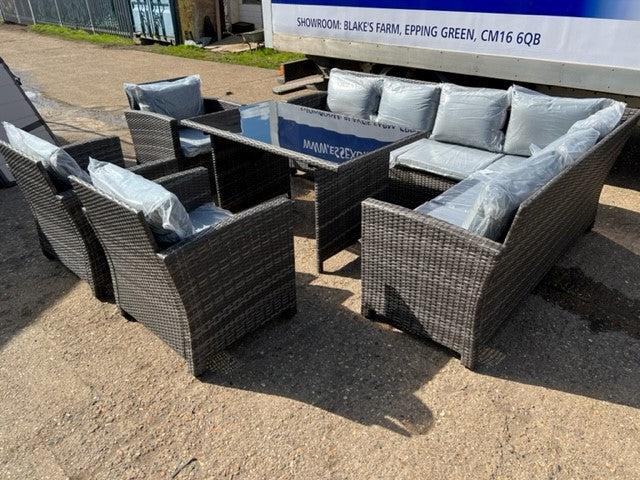 EDF Rattan Corner Dining Set With 3 Armchairs