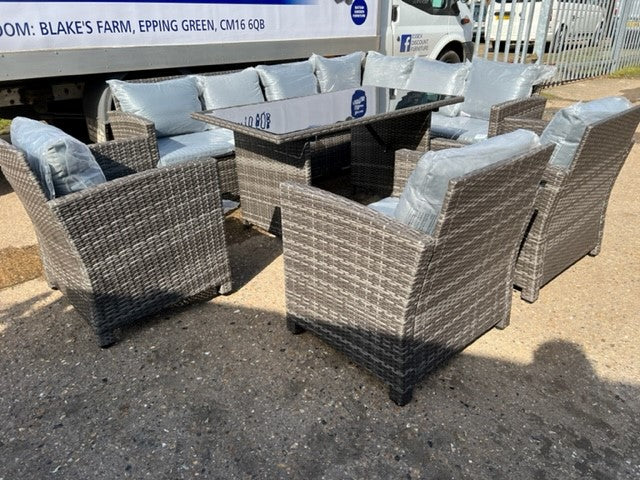 EDF Rattan Corner Dining Set With 3 Armchairs