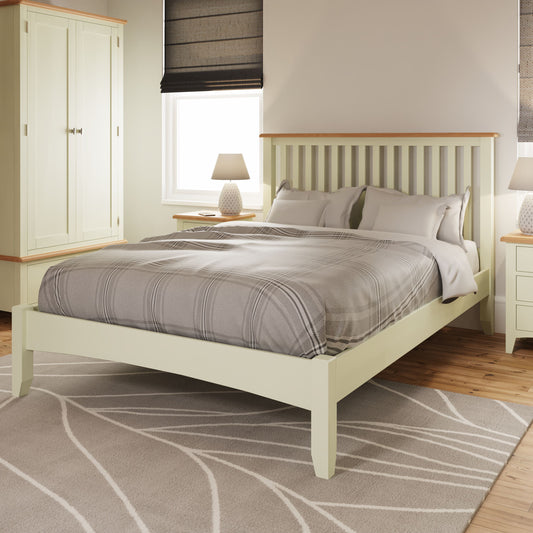 GA White Wooden Bed Frame