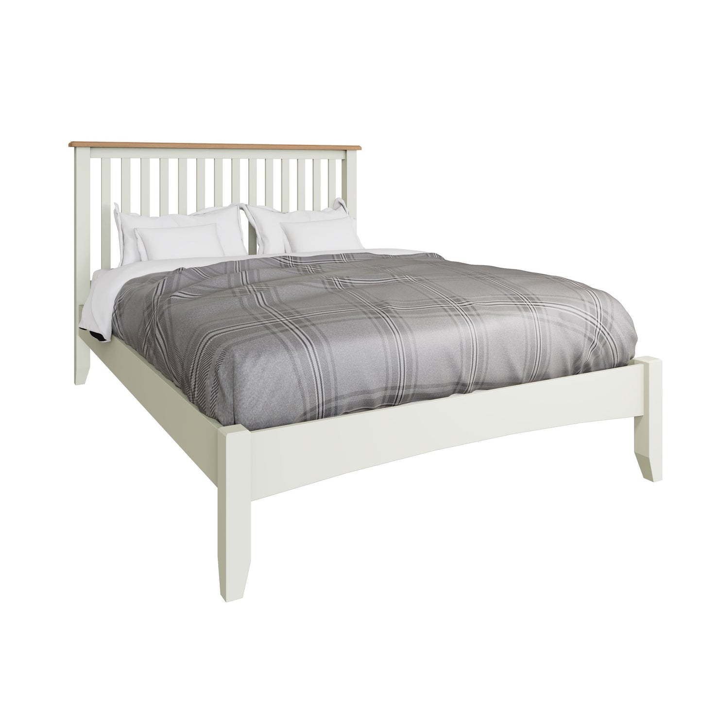 GA White Wooden Bed Frame