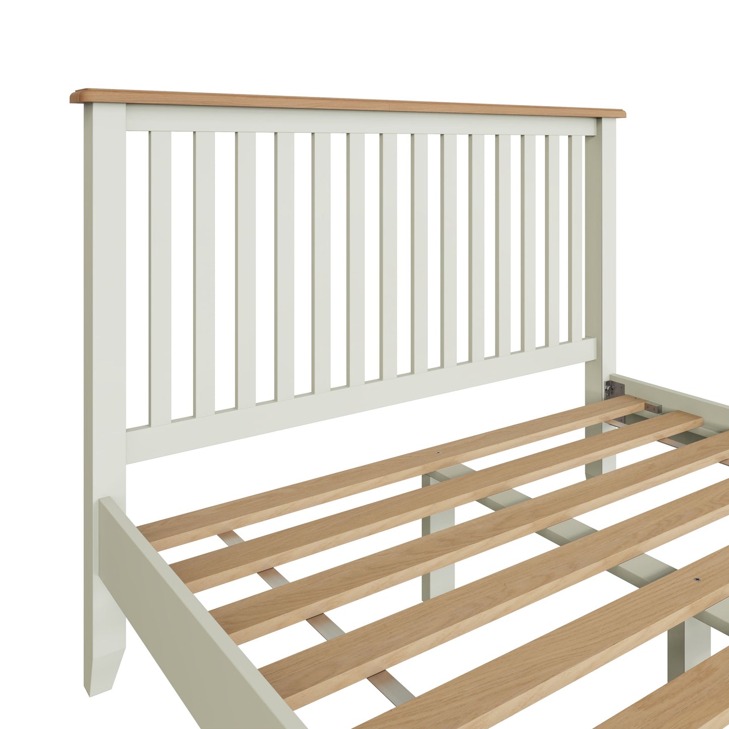 GA White Wooden Bed Frame