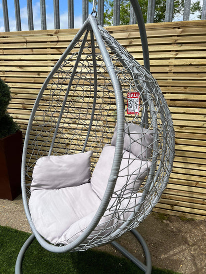 Grey Medium Hanging Egg Chair