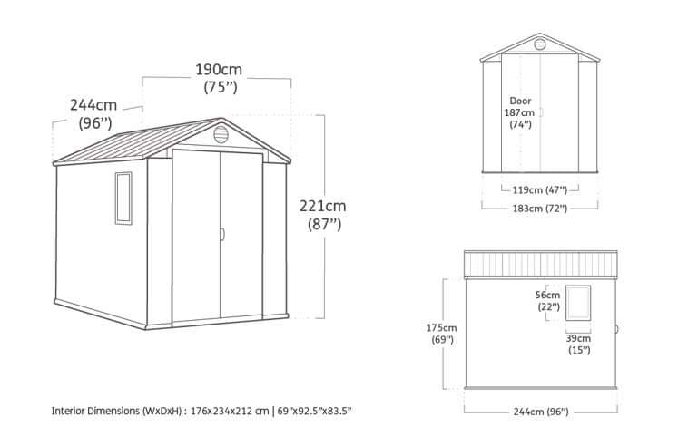 Keter Darwin 6x8ft Shed