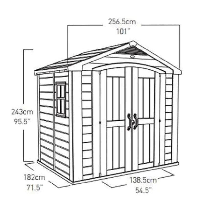 Keter Factor 8x6ft Garden Shed