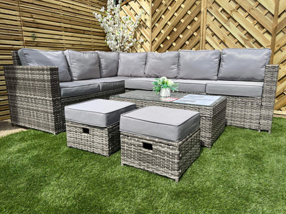 Set LCL70 – Mixed Grey Rattan Large Corner Lounge Set