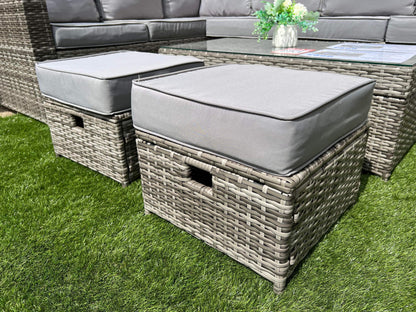 Set LCL70 – Mixed Grey Rattan Large Corner Lounge Set