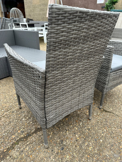 1680 Pair Of Light Mixed Grey Rattan Armchairs