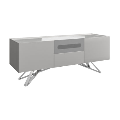 DE Large Grey Gloss TV Unit