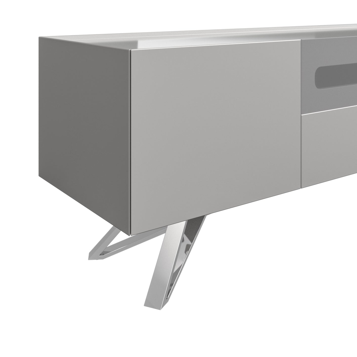 DE Large Grey Gloss TV Unit