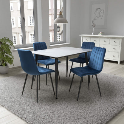 Monaco 1.2m Dining Table With 4 Lisbon Dining Chairs