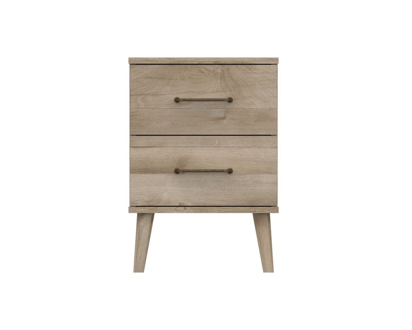 Oakleigh 2 Drawer Bedside NATURAL OAK