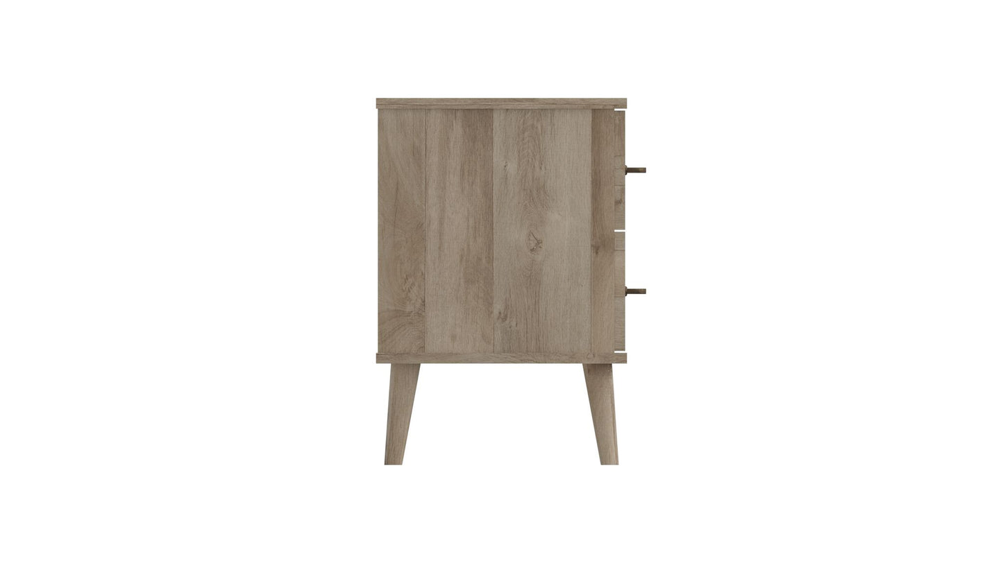 Oakleigh 2 Drawer Bedside NATURAL OAK