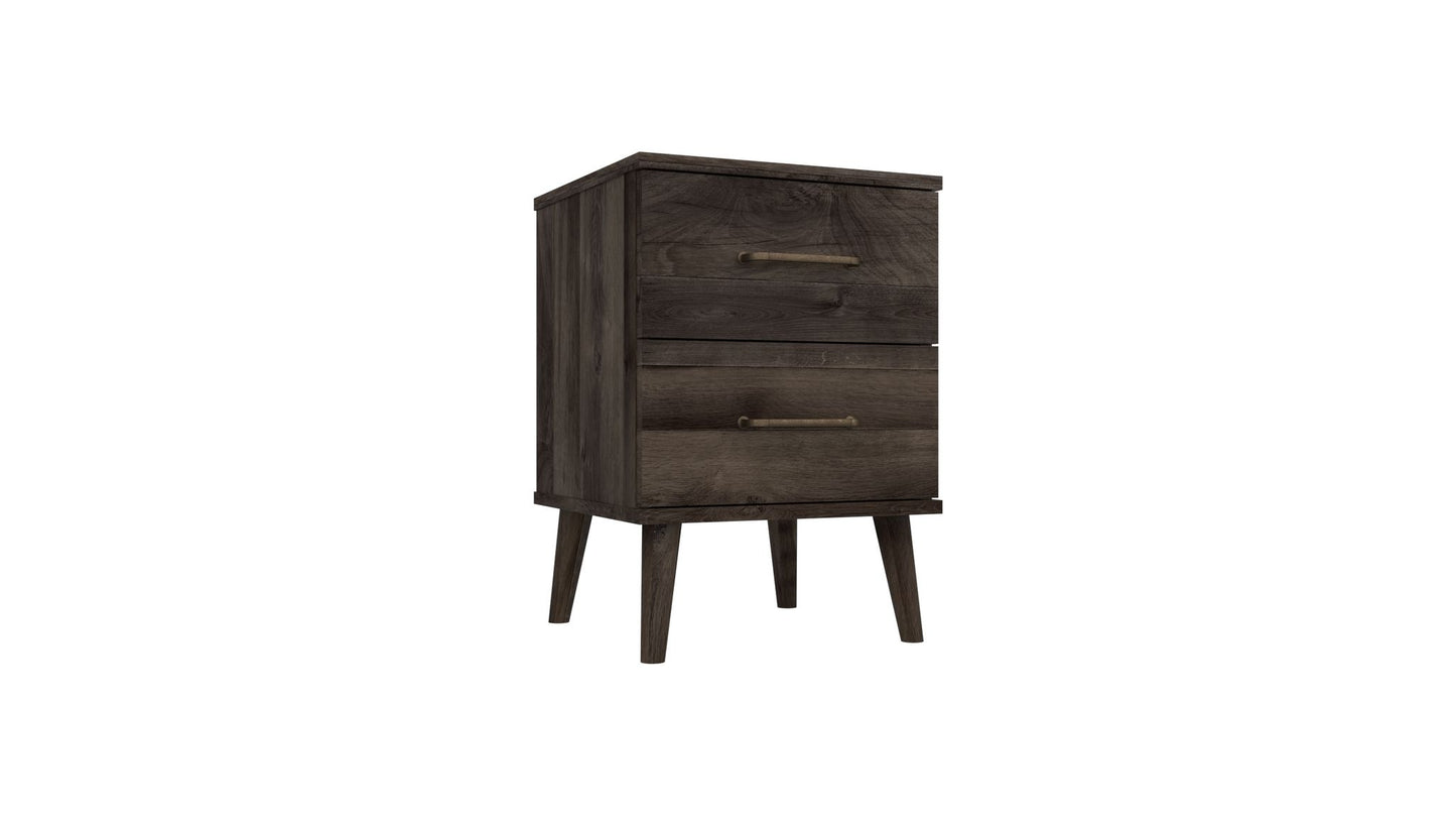 Oakleigh 2 Drawer Bedside DARK OAK