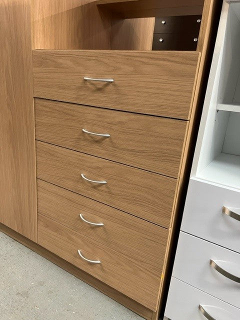 Bolden Oak 2 Door 5 Drawer Fit Ment Unit