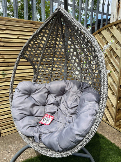 *Clearance* Premium Medium Grey Hanging Egg Chair