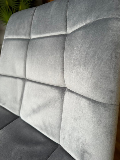 Dark Grey Soft Velvet Dining Chairs