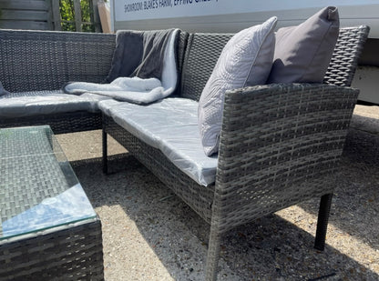 SFS076 – Mixed Grey Rattan Corner Lounge Set